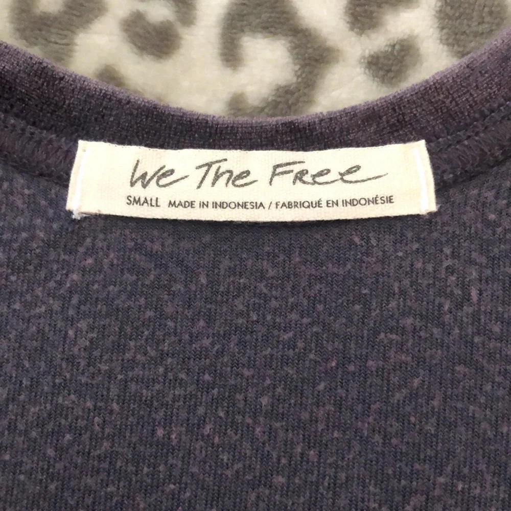 Free People Valerie Open Back Velvet Top Small Oversized Slouchy